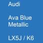 Preview: Audi, Ava Blue Metallic, LX5J / K6.